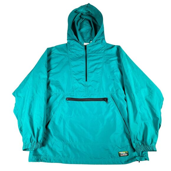 L.L. Bean Other - Vintage L.L. Bean Windbreaker Mens Large Anorak Pullover Teal Outdoor‎ Hiking